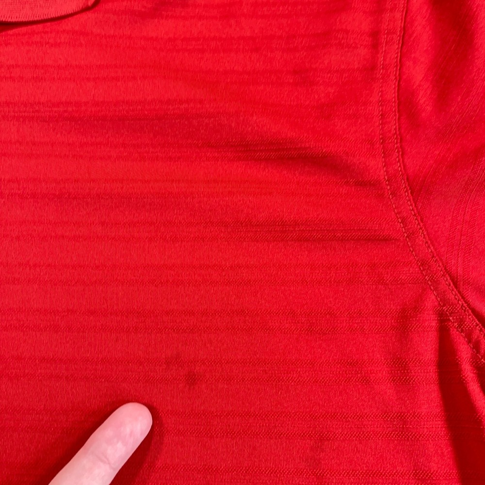 PGA Tour Golf Polo Shirt Mens 2XL Red Short Sleeve‎ Striped Performance Stretch - Picture 8 of 11